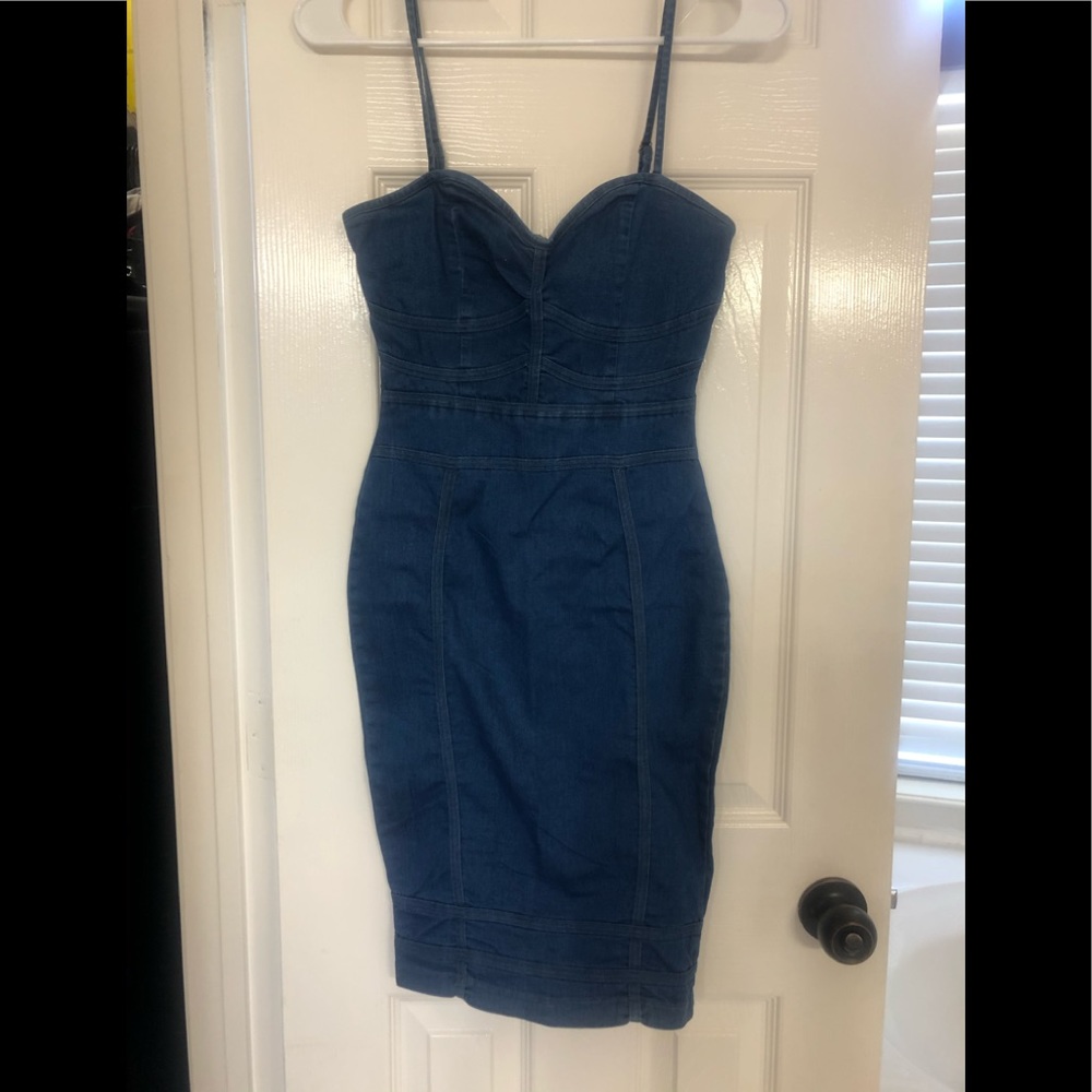 Blue denim dress